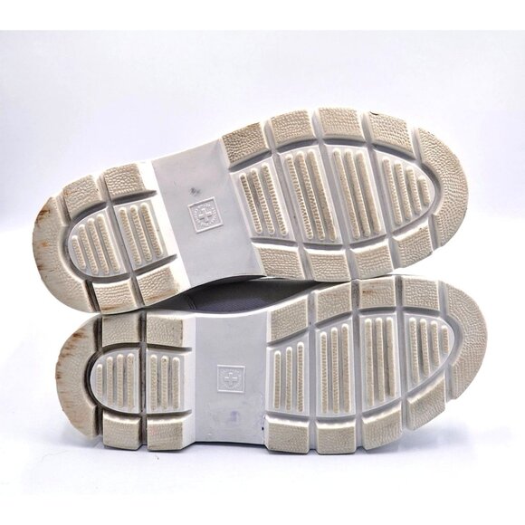 Dr Martens Women White White Canvas Combs Combat Chunky Platform Boots Sz 8 2520 - Picture 6 of 16